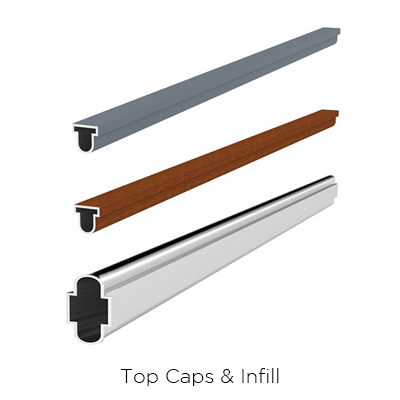 Top Caps & Infill for Marano Elements Aluminium Fencing